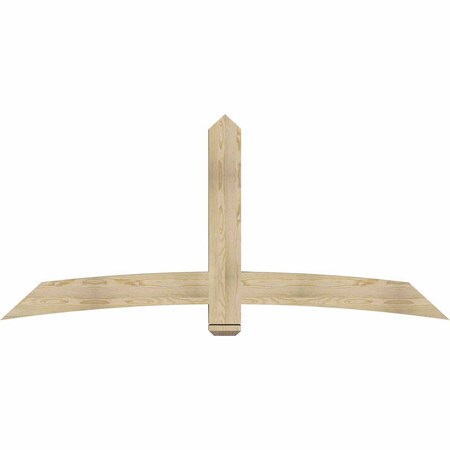 Ekena Millwork Bellingham Rough Sawn Timber Gable Bracket, Douglas Fir, 84"W x 38"H x 4"D x 6"F, 11/12 Pitch GBW084X38X0406BEL00RDF
